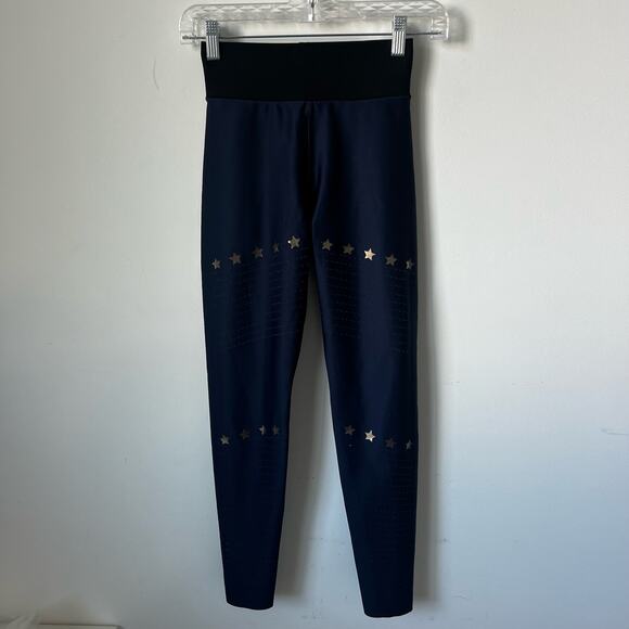 Ultracor high waisted navy leggings stars size S - Picture 3 of 10